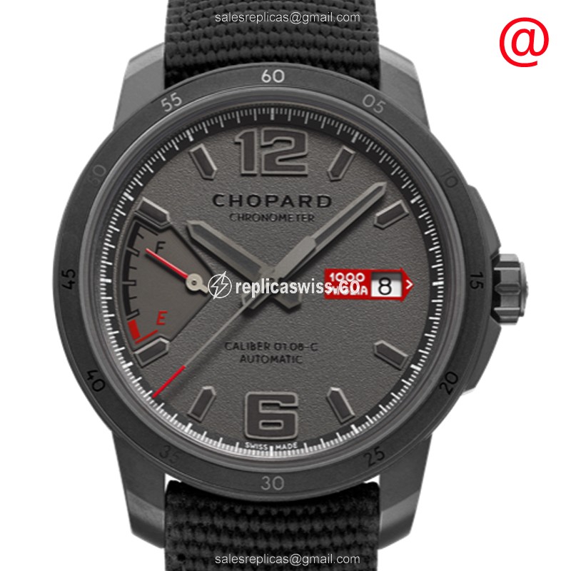 Chopard Mille Miglia GT XL - Automatic Titanium Case - Gray Dial - Grey Fabric Strap - Luxury Replica MILLE MIGLIA GT XL Watch